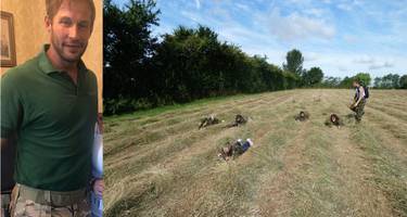 Naval Officer and women exercising