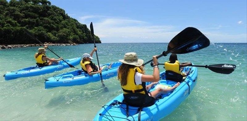 Kayaking at Buccament Bay