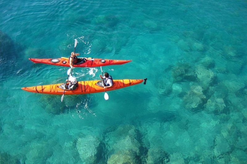 Kayaking on a family holiday